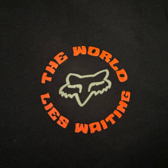 Fox Racing hero dirt club. black and orange T Shirt with big back graphic - Picture 4 of 5